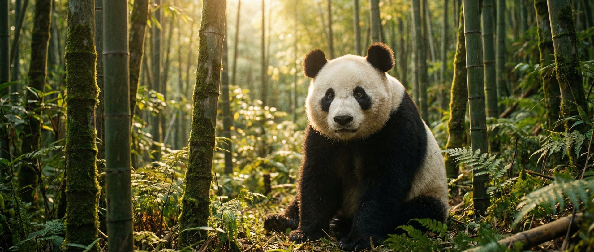 抖音风熊猫竹林视频